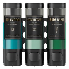 Shampoo Sp&uuml;lungsspender Duschseifenspender Wandmontage Abschlie&szlig;bar 3 Kammern