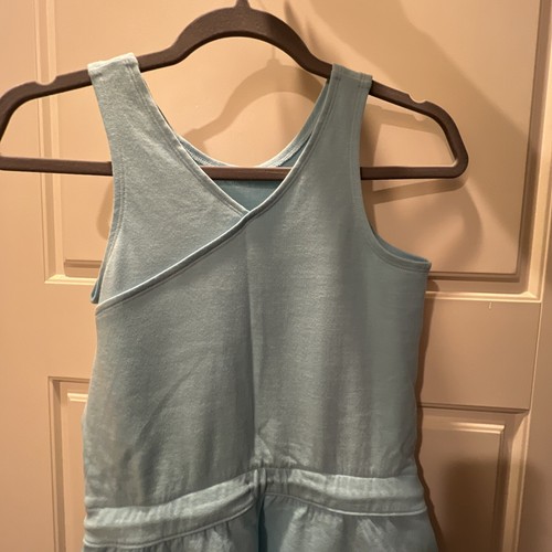 Athleta Girl Size 12 Romper Light Blue Shorts Duofold One Piece NWT - Picture 4 of 4