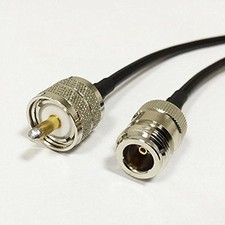 N type female to UHF male PL259 RF pigtail cable RG58 50cm 20" wireless adapter