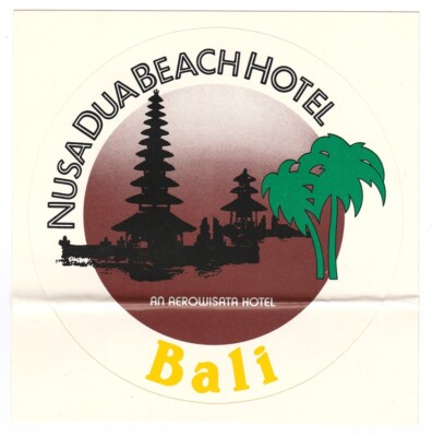 HOTEL ETIKETT LABEL INDONESIEN BALI NUSA DUA BEACH HOTEL