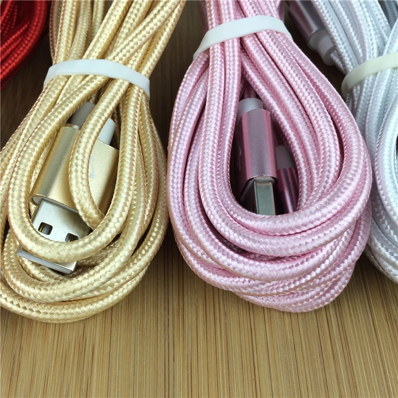 Fast Charge 1M 2M 3M Aluminum Alloy Braided Data Cable For i phone Random Color - Image 2 of 4