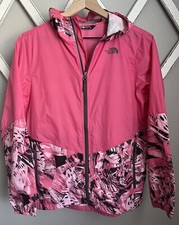 The North Face Girl  s XL 18 Full Zip Hooded Windbreaker Jacket - Pink