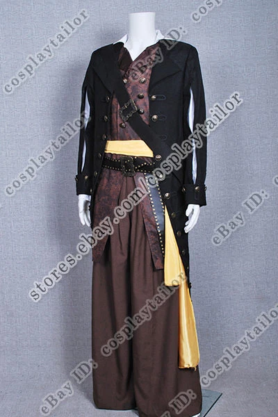 Piratas del Caribe Cosplay Barbossa Disfraz Abrigo Gran Calidad Halloween Foto 4 de 4
