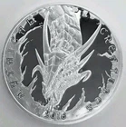 2016 UK SILVER STACKERS  SET OF 2 MYTHICAL CREATURES DRAGON/ PHOENIX COINS (2)