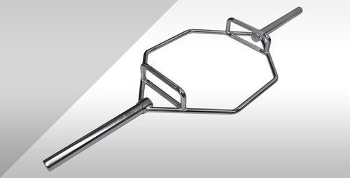 180cm - 28kg Chrome Olympic Shrug Trap Deadlift Barbell Bar - 2 Spring Collars - Picture 5 of 6