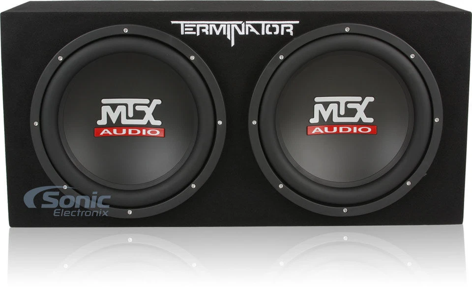 Paquete de subwoofer de audio para automóvil MTX Audio 12" Dual Terminator + amplificador + kit de amplificador Foto 3 de 4