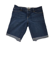Abercrombie KIDS Shorts Girls 15/16 Bermuda Blue Denim Jean Cuffed Youth