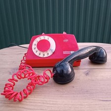 Red Soviet dial telephone of the USSR.