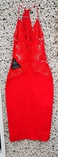 Red Lace Bodycon N B Avenue Dress Size 8 NWT