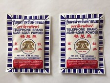 Agar Agar Powder - Telephone Brand - 2 pack - 50g Total - ships from USA