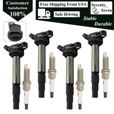 4pcs Ignition Coil & Iridium Spark Plug Kit For 2009-2019 Toyota Corolla 1.8L