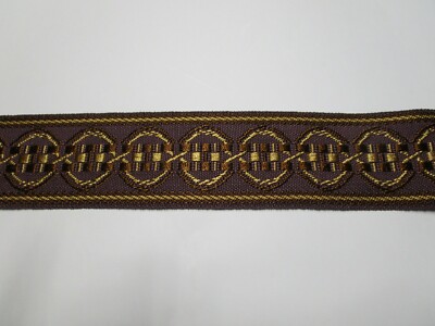 6 yards Flat Woven 2'' Braid Border -BROWNS- Decorative Drapery Fabric Trim