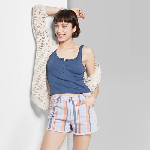 New Wild Fable Womens High Rise Striped 