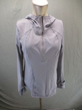 ZELLA Size M Womens Gray 1/2 Zip Thumbhole Breathable Slim Athletic Hoodie 393