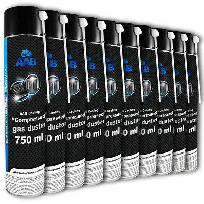 10 X AABCOOLING DRUCKLUFTSPRAY 750 ML AIR DUSTER REINIGUNG DRUCKLUFTREINIGER