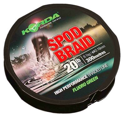 Korda Spod Braid Line Long Casting Braided Mainline 300m 20lb Fishing Line