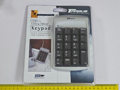 USB 19 TASTEN ZIFFERNBLOCK SCHLANK TRAGBAR LAPTOP BRANDNEU VERSIEGELT Targus FULL KEY
