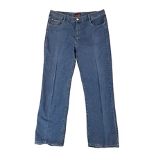 H&L jeans wear men's 38x32 regular fit straight blue stretch denim pants