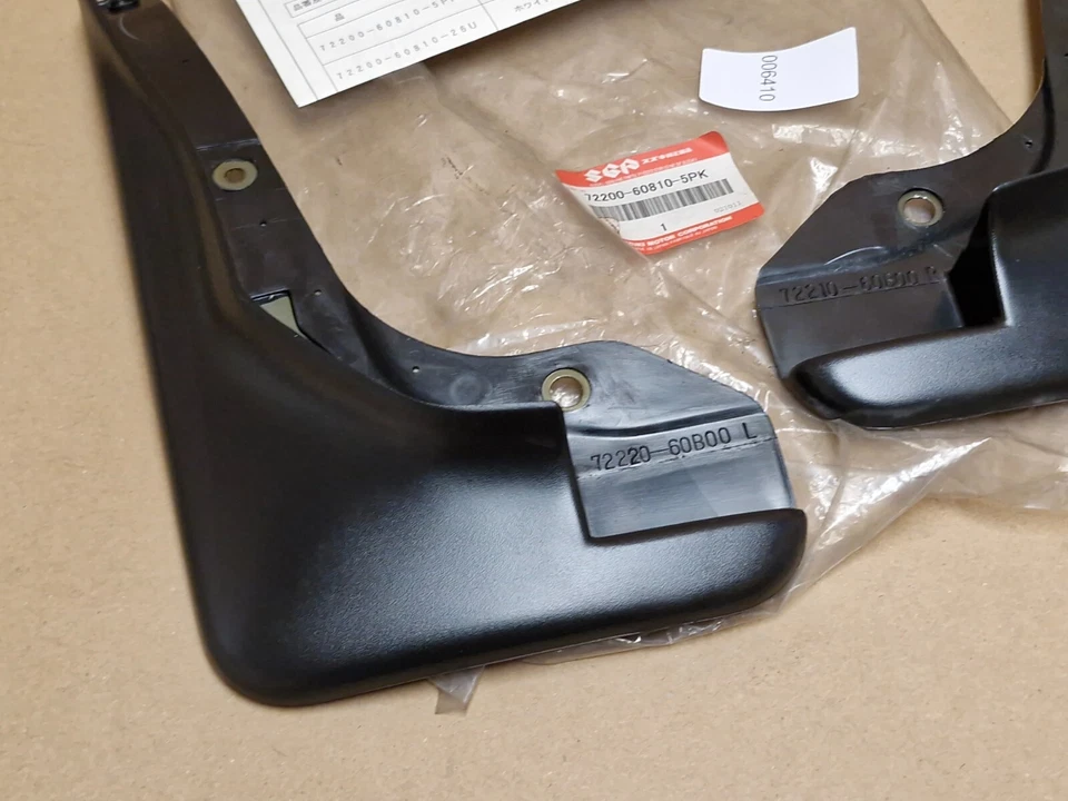 Suzuki SF310 Front Mud Flap Set 72200-60810-5PK Genuine NEW OEM Black - Image 2 of 4