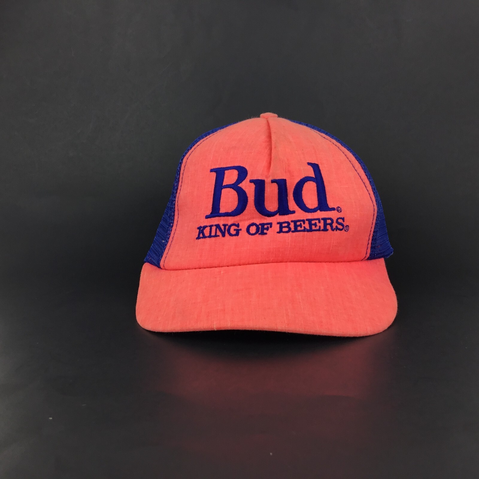 BUD King of Beers BUDWEISER Trucker Hat Cap Adj Mens MEDIUM Size