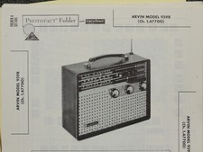 Original Sams Photofact Manual ARVIN 9598 CH 1.47700  485 