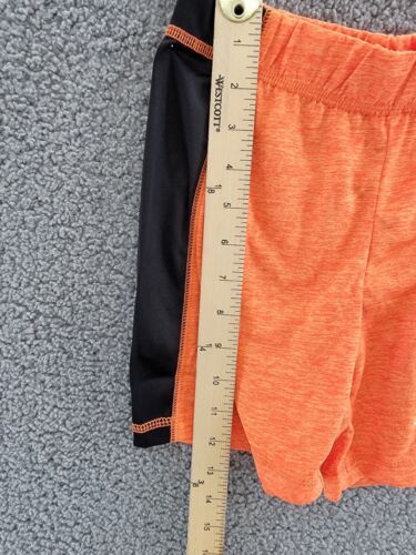 Hot Wheels Colorblock Active Shorts Little Boys 5 Orange/Black Elastic Waist - Picture 8 of 14
