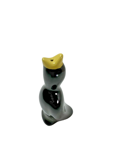 Vintage Ceramic Black Crow Pie Bird Baking Vent Funnel