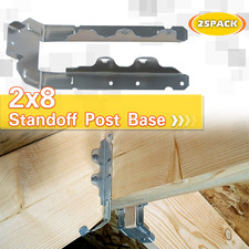 25PCS Galvanized Slopeable Light Rafter U Hanger For 2x8 Joist Hangers Steel