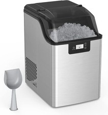 Garvee Compact Countertop Ice Maker 44 Lbs/Day Nugget Ice Maker Machine