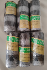 6 Rolls Crafter's Square Black White 6" Decorated Mesh Ribbon, 5 yd. per Roll