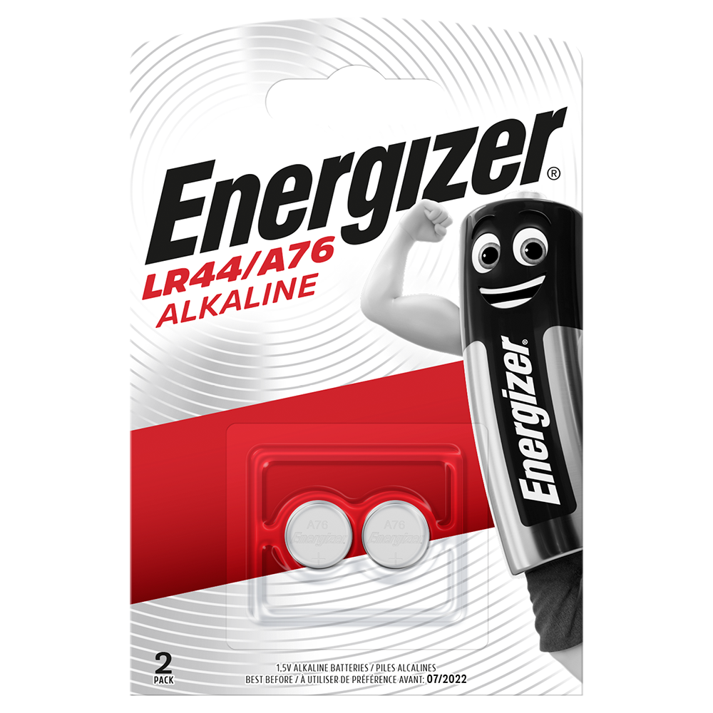 Energizer LR44 AG13 A76 V13GA Button Cell Batteries x 2 *Long Expiry*