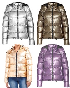 metallic winter coat