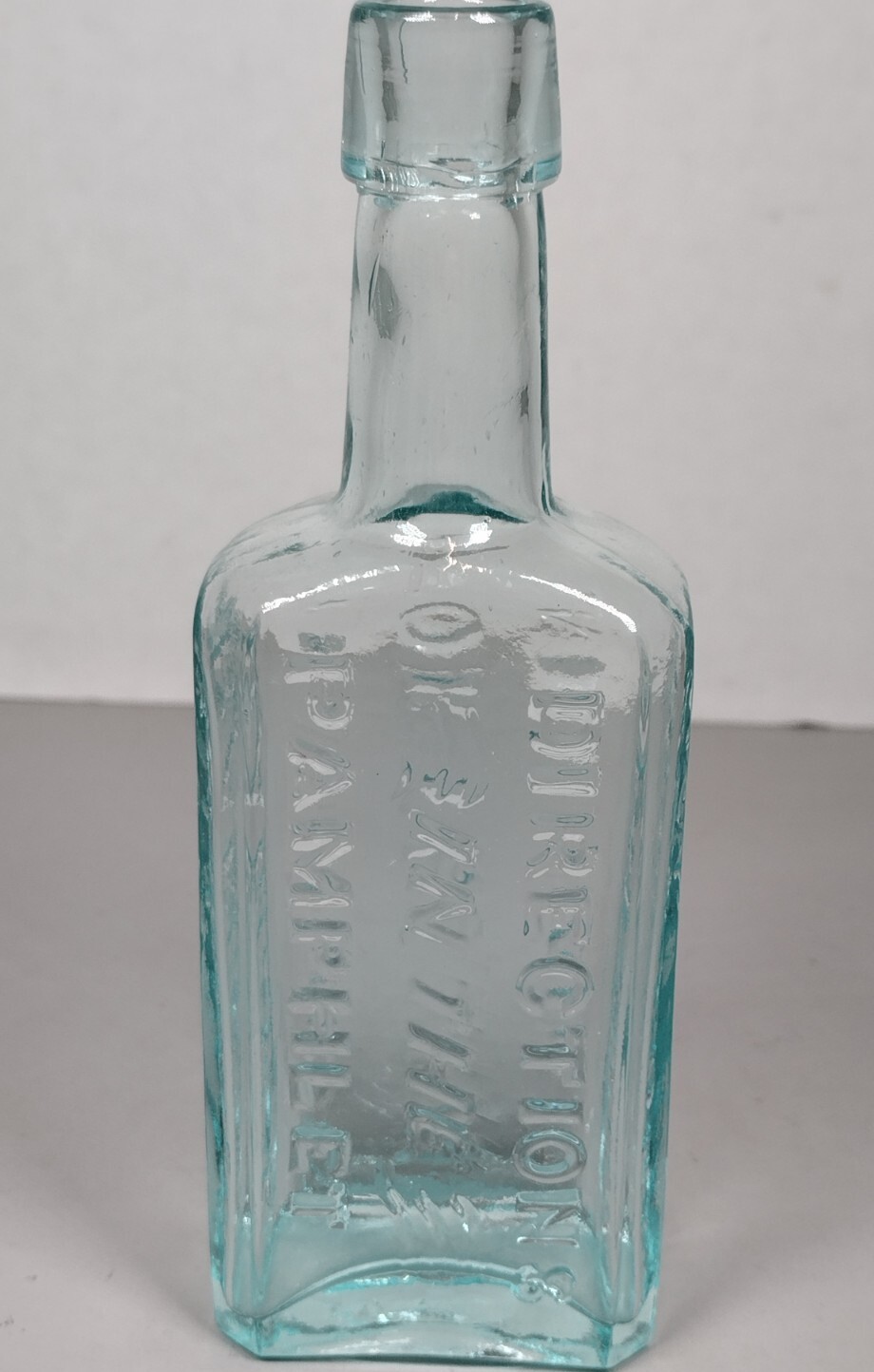 Antique Barrys Tricopherous For Skin Hair Aqua Glass Apothecary
