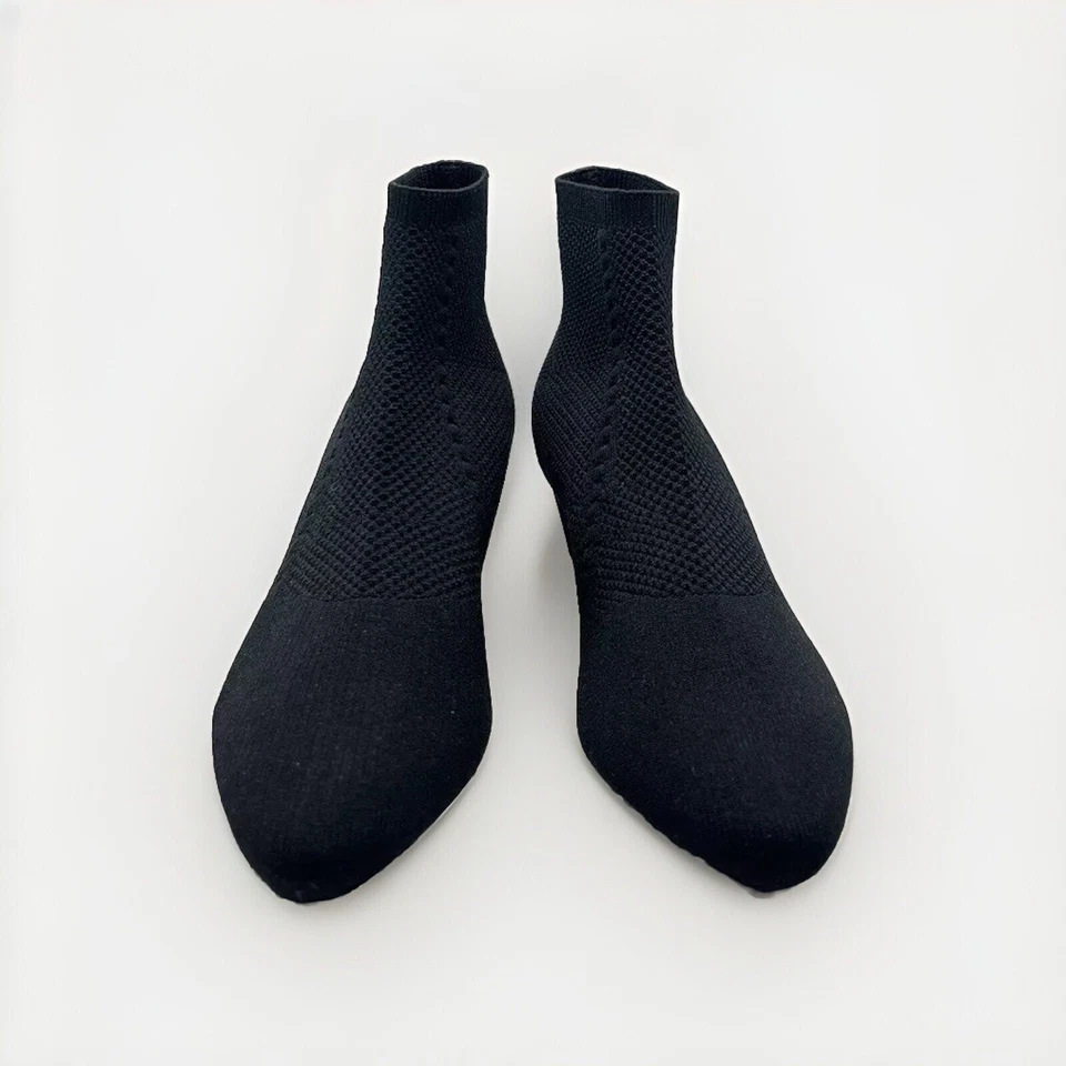 Calcetín botines de punto elástico negro púrpura Elieen Fisher para mujer talla 7,5 M Foto 4 de 4