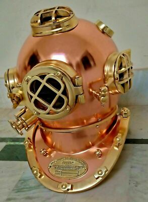 Kupfer Lackierung Sammlerstück Tauchen Helm US Marine Mark V Boston Deep Sea Gif