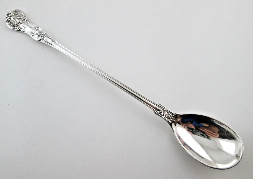 Cuchara de té helada de plata esterlina ENGLISH KING by Tiffany 7 1/2" Foto 4 de 4