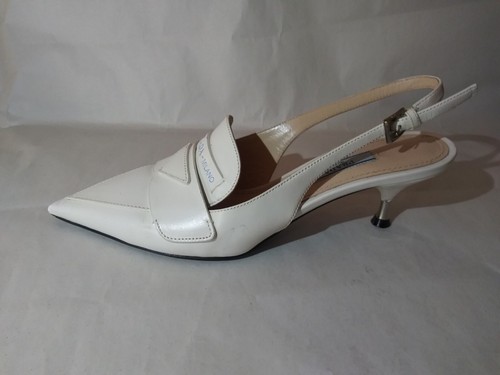 Prada vestiaire Collection Mary Jane Leather Hill Slingback Pumps Size 36 - Picture 5 of 11