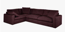 John Lewis Mellow LHF corner sofa + footstool  - Soft Chenille Damson £4600