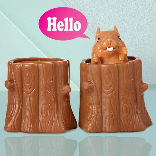 2 PCS Set Squeeze Squirrel Toys Decompression Evil Squirrel Cup, Sensory Fidg... - 第 7/7 張圖片