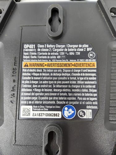 Caricabatteria rapido agli ioni di litio RYOBI 40V OP401 ricarica più veloce originale - Foto 5 di 5