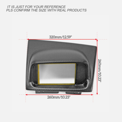For Nissan R34 RHD GTR GTT Matte Carbon Center Surround MFD Cover Fit 7inch LCD
