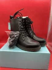 Vepose Women's Fashion Ankle Boots Classic Lace Up Combat - Size 8.5