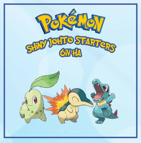 Pokemon Sword Shield Home Johto Starters 6iv Shiny Ha Cyndaquiltotodilechikorita Ebay
