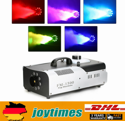 1500W LED RGB Nebelmaschine Fernbedienung  Fog Rauchmaschine Fog Machine Neu