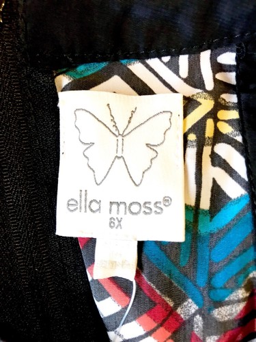 Ella Moss Black Band Diamond Silky Dress. NWT Retail $64 Price $29 Age 6X - Picture 8 of 8