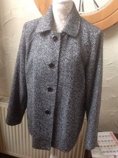 Autonomy Women's Black Wool/acrylic Blend Coat/jacket Size 16. New