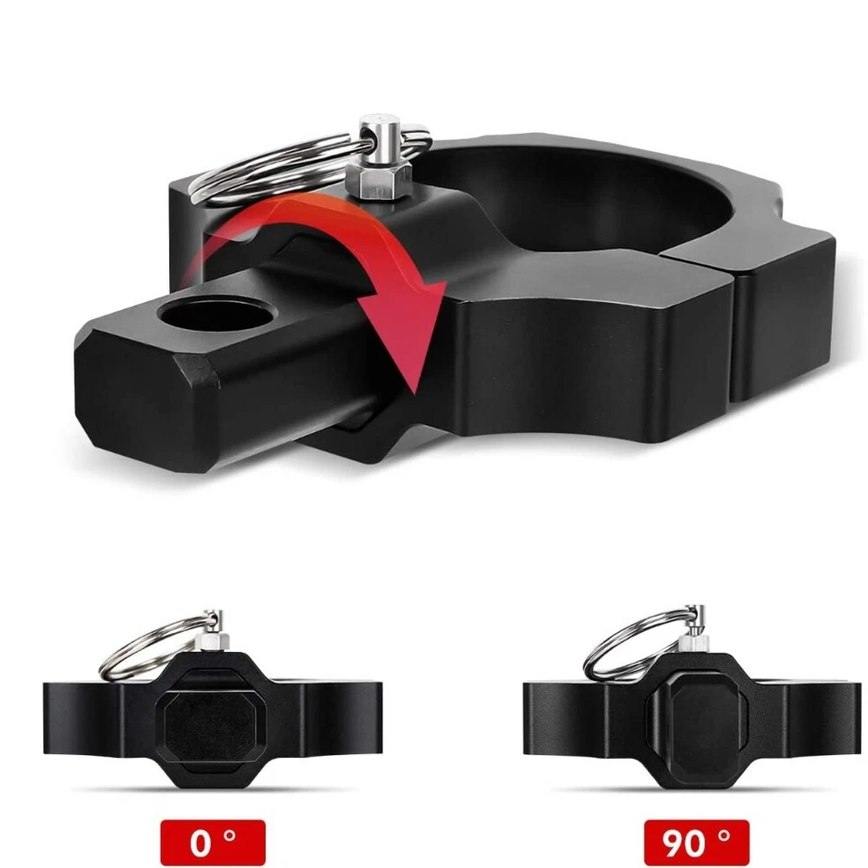 Rotatable UTV ATV Flag Pole LED Light Whip Antenna Holder Clamp Mounting Bracket - Image 3 of 4