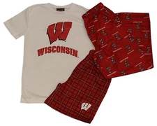 Wisconsin Badgers Youth  Shorts, T-shirt & Lounge Pants 3-piece Set