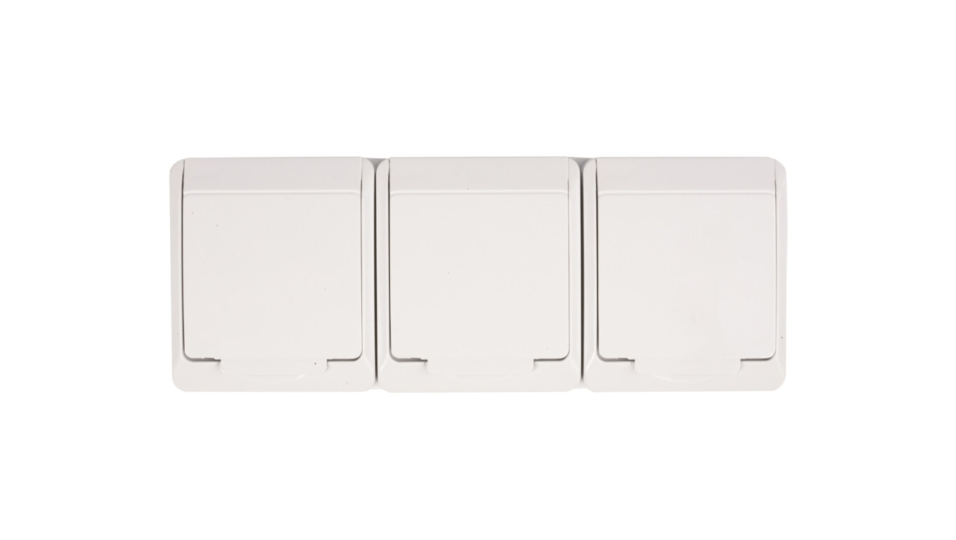 Hermes Triple hermetic socket w/u 16A IP44 white GNT 0323-02 /T2UK