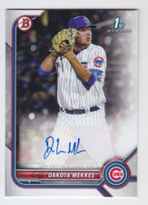 2022 TOPPS BOWMAN DAKOTA MEKKES RC AUTOGRAPH ROOKIE AUTO 1st PPA-DM Cubs